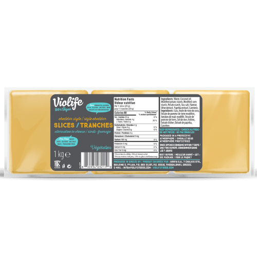 Product Page, Tranches Violife Style Cheddar 1kg