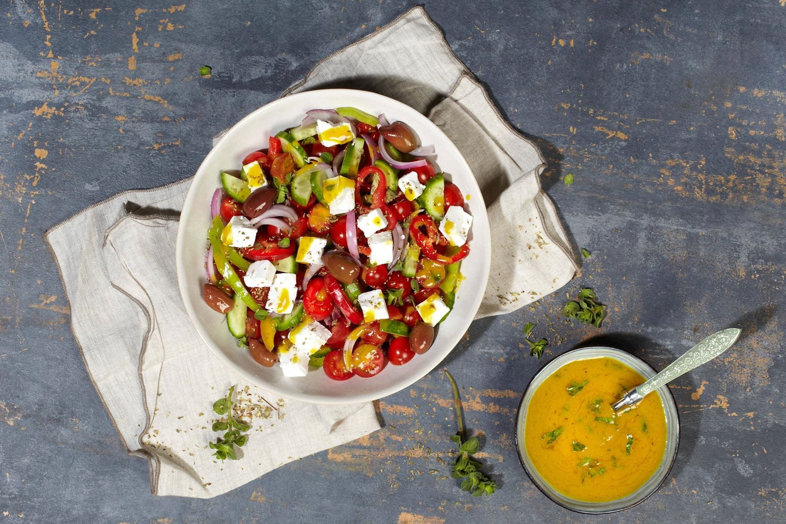 recipe image Griekse salade met kerstomaatjes